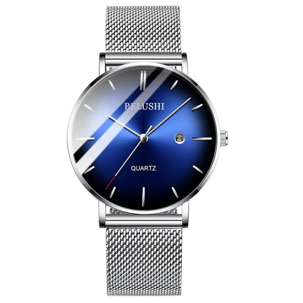 Belos Foreign Trade Blue Light Ultra Thin Fashion Men's Watch Watch Student