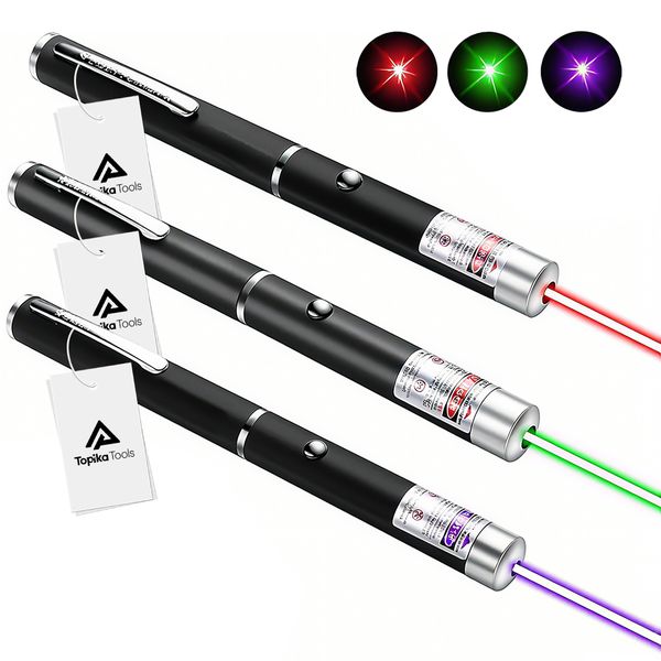 Topika 3pcs Laser Pointer, Pet Toy, Whiteboard Indicator &amp; USB Presenter