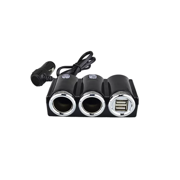 12-24V Lighter Socket with Blue LED indicator Dual USB Car Charger- O1502