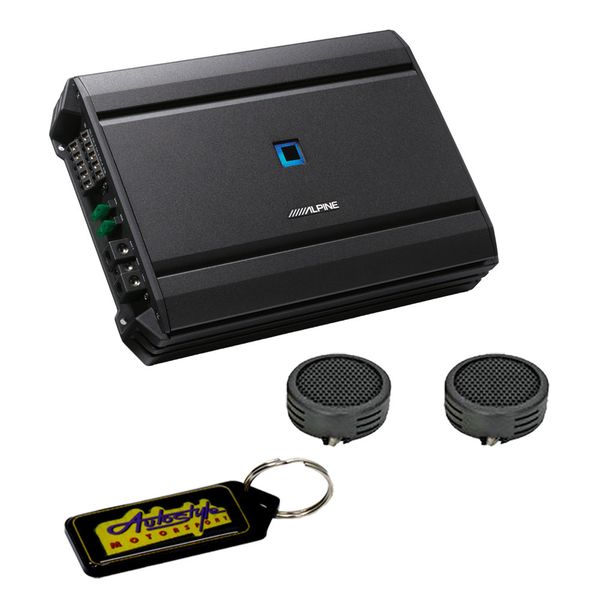 Alpine 1100Watts 5 Channel Digital Amplifier &amp; Evo Tweeters &amp; Key Holder