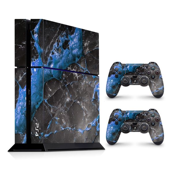 Decal Skin Compatible with PS4 - Carbon Stone Blue (Decal Only)
