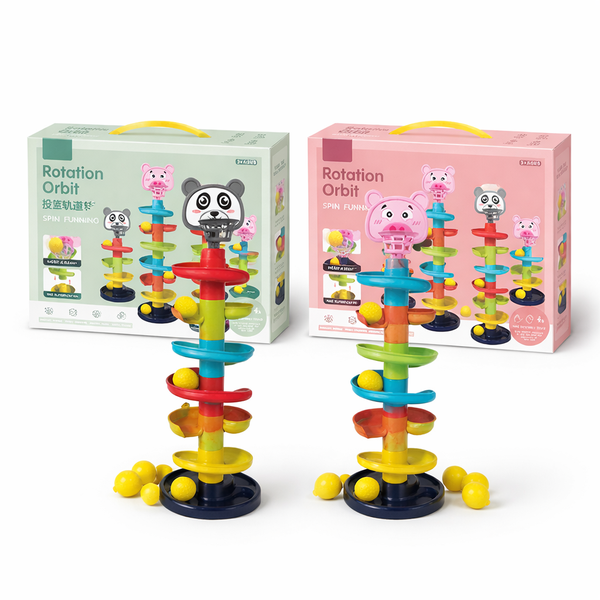 Children's Rotating Ball Tower Toy - 7 Layers - Multicolor