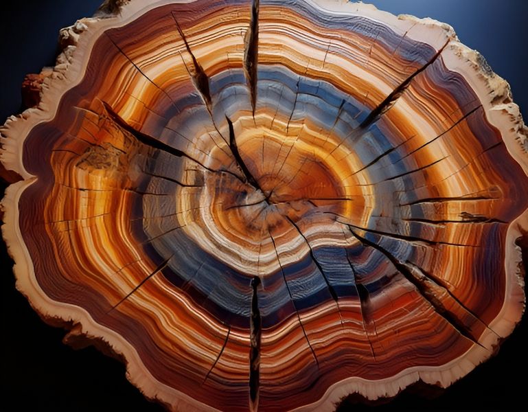 Canvas Wall Art Home Decor - Petrified wood
