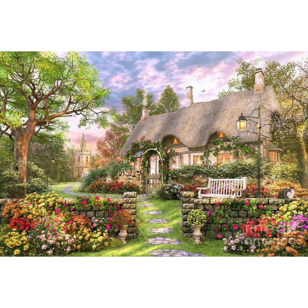 Diamond Painting - Country Cottage - Round