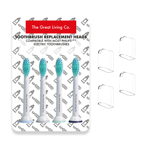 Toothbrush Heads Compatible Philips Sonicare Standard Clean &amp; Covers 4 Pack