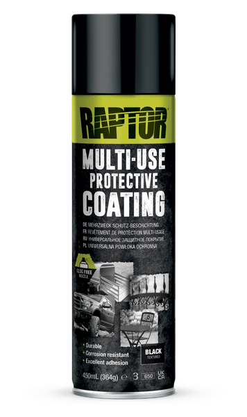 Raptor 1K BLACK - Multi Use Protective Coating Aerosol 450ml