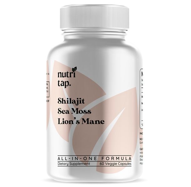Nutritap - Shilajit, Sea Moss &amp; Lion's Mane - 60 Veggie Capsules
