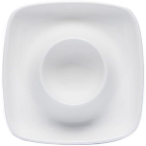 10Piece Ceramics White Egg Cups Egg Holders for Hard Boiled Eggs