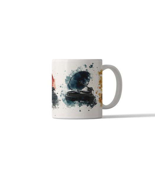 Retro Record Player DSG 16 Printed Coffee Mug