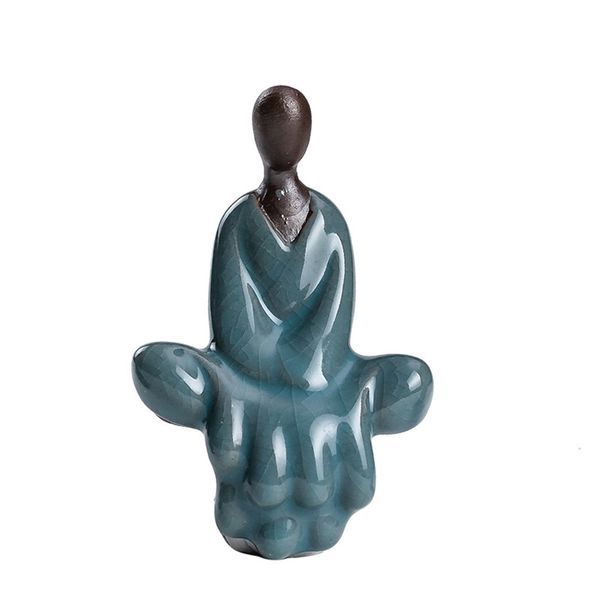 Home Decor Porcelain Ceramic Buddha Desktop Office Ornament Cool- 7cm