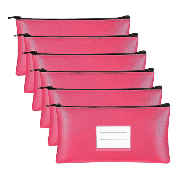 Money Bag With Zipper For Cash Coins Cosmetic Paper Money Tool D 6- Pieces