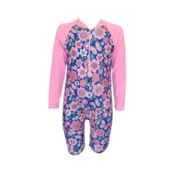 Kids Swimwear One Piece, Beachwear, Swim Flowers &amp; Butterflies