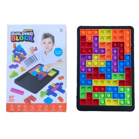 Toynk Pop Fidget Toy 27-Piece Building Block Game Puzzle