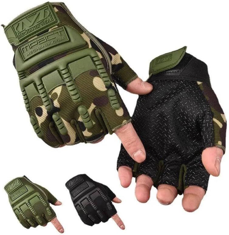2 Pairs Outdoor Sports Half Finger Gloves