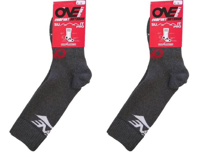 O'ne Sport Technical Advanced Cushioned Hiking Socks - 2 Pairs Calf Length