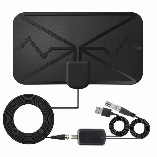 Indoor HDTV Antenna with Signal Amplifier