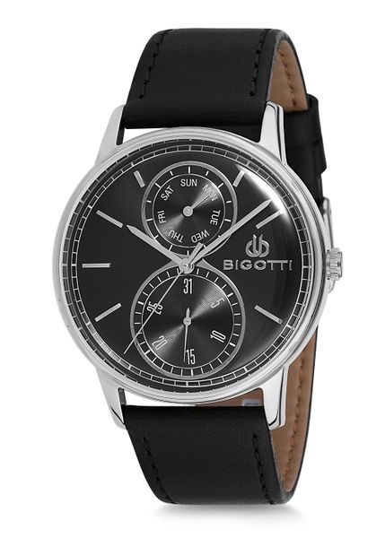 Bigotti Ladies Watch Genuine Leather Silver Dial Real Index- BGT0198-2