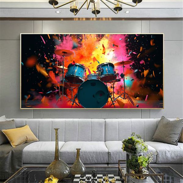 Canvas Wall Decor - Drumbeat Explosion - 0425