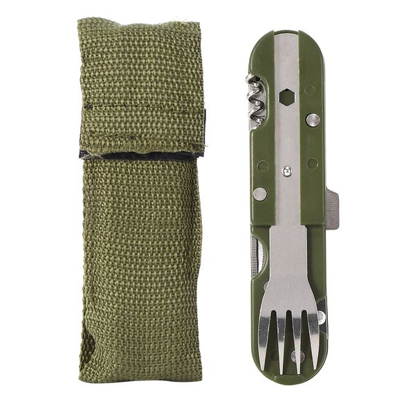 5-in-1 Foldable Camping Utensil Set with Bottle Opener