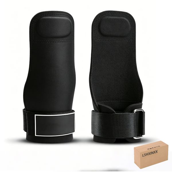 Weight Lifting Wrist Strap, Double Layer Leather Wrist Strap for Deadlift