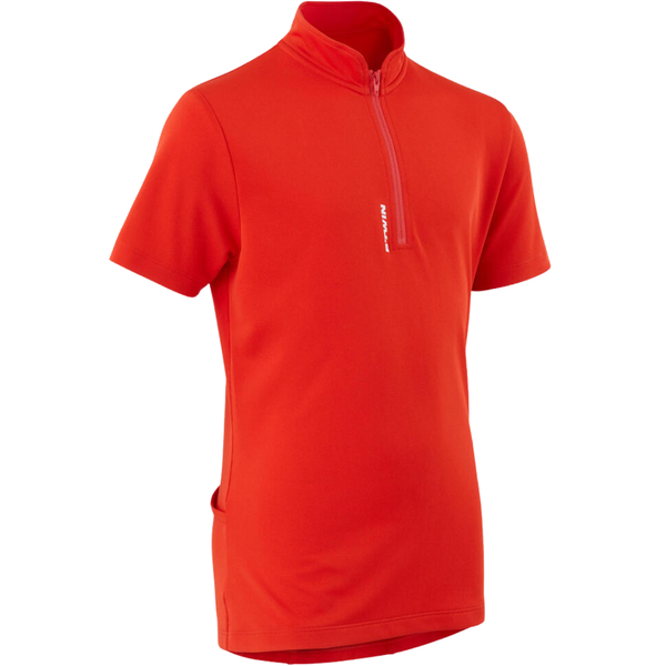 Btwin RC 100 Kids' Short-Sleeved Cycling Jersey 8-14 - Red