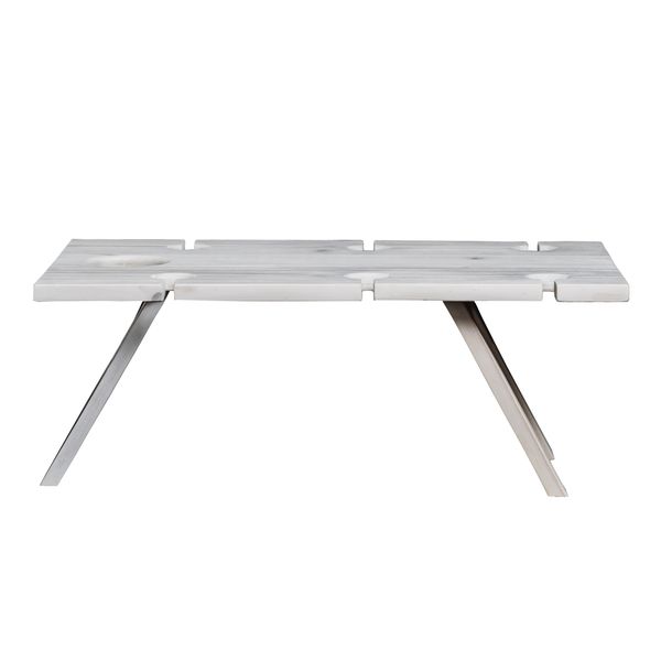 Fold Up Picnic Wine Table for 6 White
