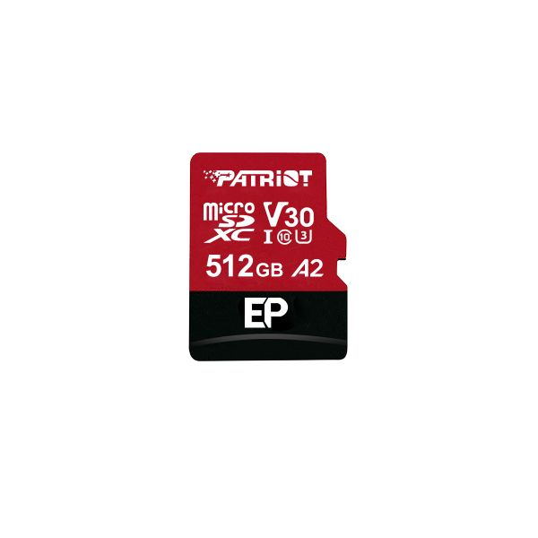Patriot EP Series 512GB V30 A2 MicroSDXC Card