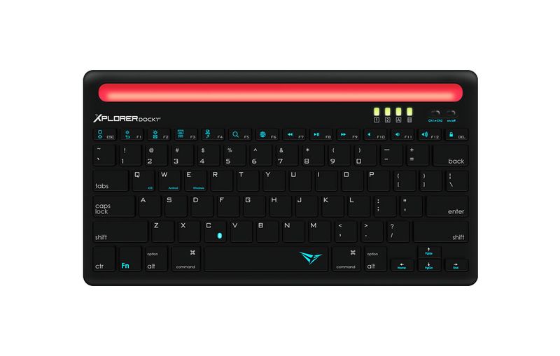 Alcatroz Xplorer Dock 1 Bluetooth Keyboard - Black/Red