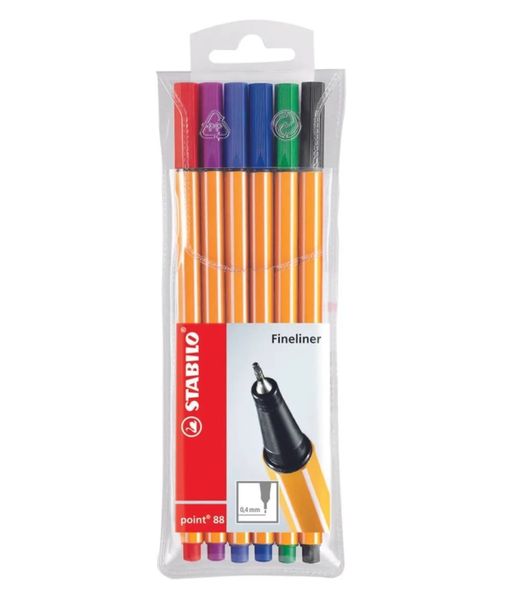 Stabilo Point 88 Fineliners Neon In Wallet Assor image