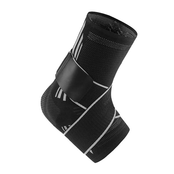 One Piece 3D Compression Ankle Support Brace - Black &amp; Orange (Size:XL)