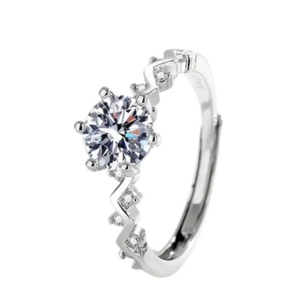 1ct Genuine Moissanite Ring