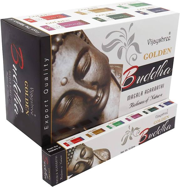 Golden Nag Incense Sticks - 12 Pack - Buddha