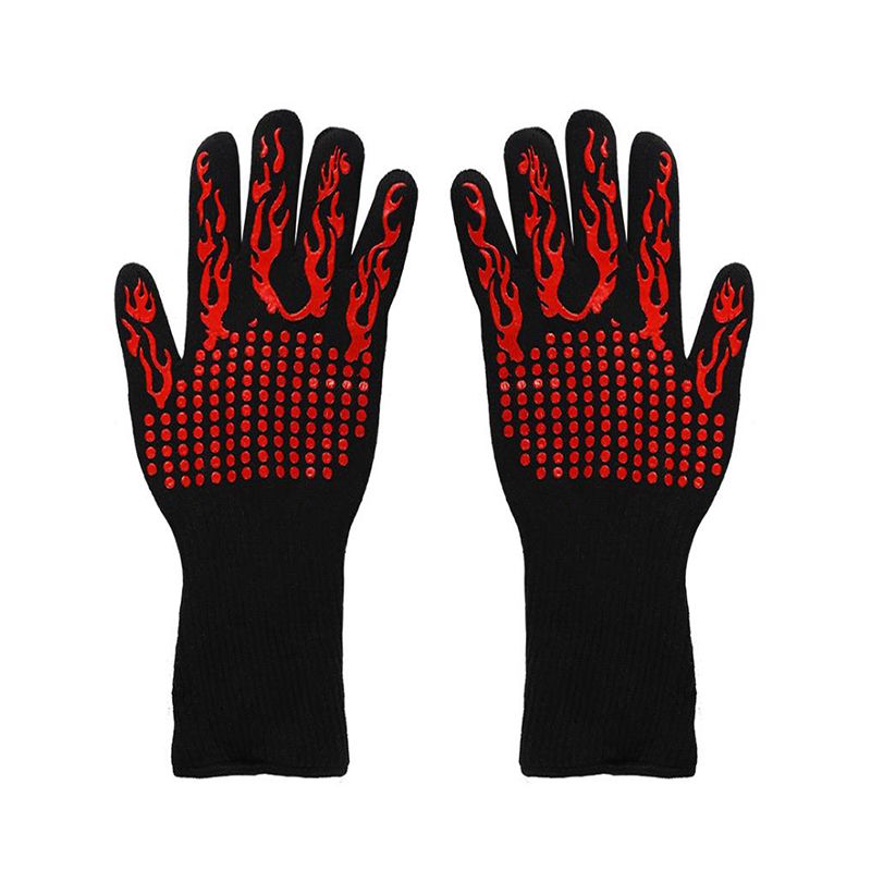Heat Resistant Grilling Gloves Silicone Non-Slip Oven Gloves | Shop ...