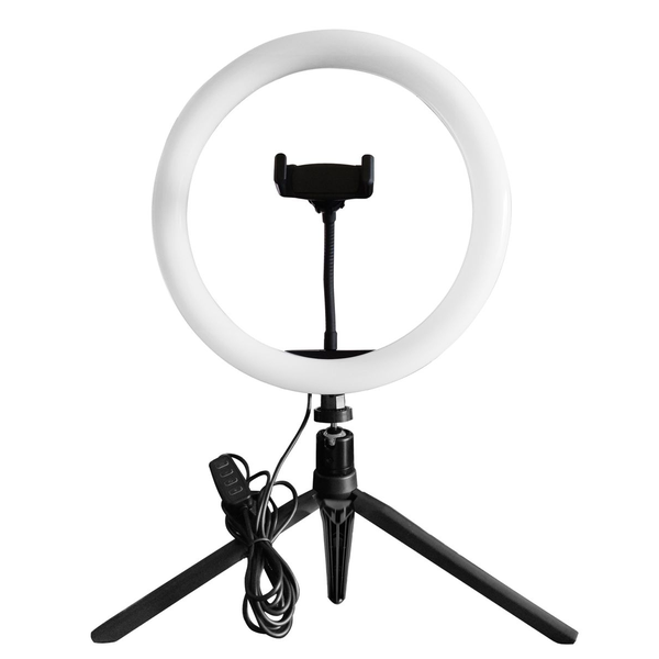 Desktop LED Ring Light with Tripod Stand and Cell Phone Holder