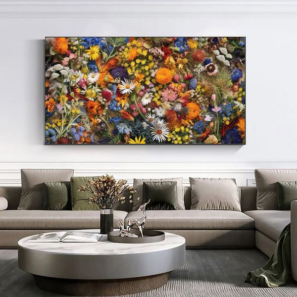Canvas Wall Art - Wildflower Mosaic - 0336
