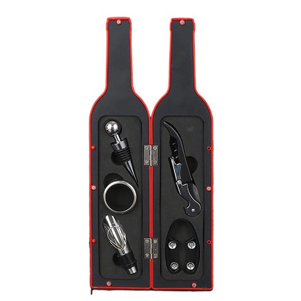 5-Piece Wine Opener Set in Wine Bottle-Shaped Gift Box