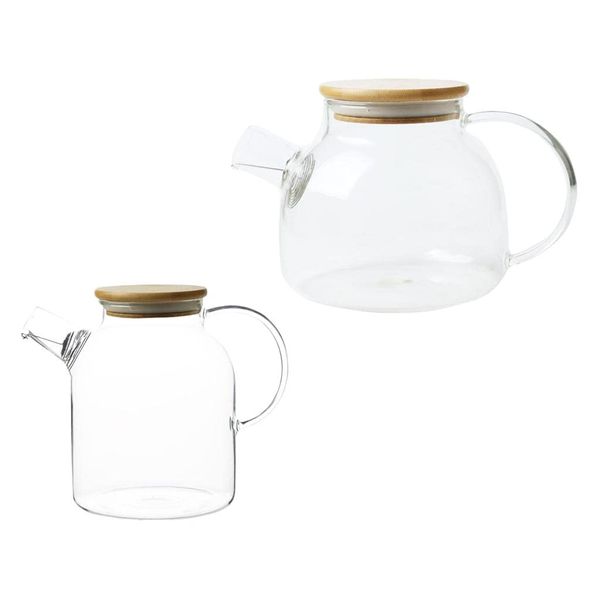 HeatResistant Infusing Glass Teapot for Loose Leaf and Blooming Tea-1L&amp;1.5L