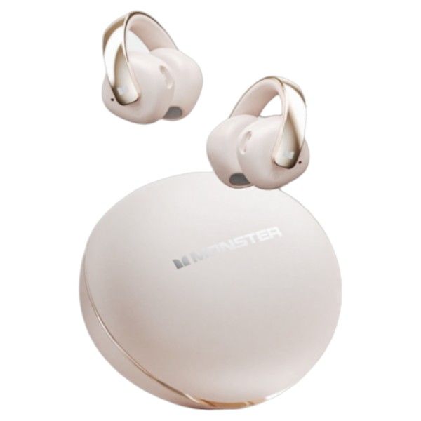 MONSTER - XKT30 - Clip-On Wireless Earbuds With Noise Cancellation - Beige