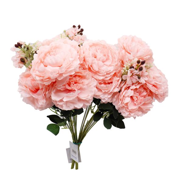 2Bunches Artificial Mixed Floral Arrangement - Pink Spring