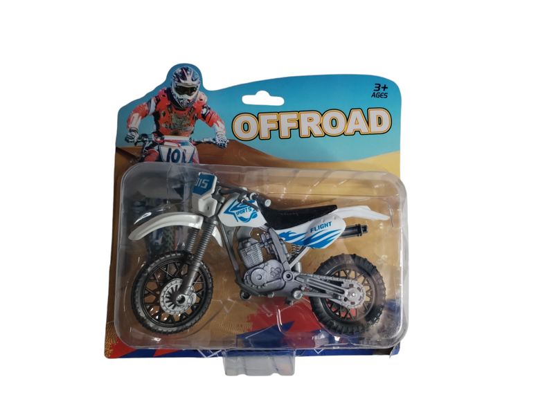 Supercross Blue and White Offroad Bike