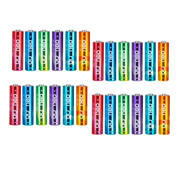 Deli Alkaline Colour Battery AAA/LR03 24PCS