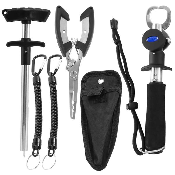 Fishing Gear Fish Lip Gripper With Scale And Measuring Fishing Hook