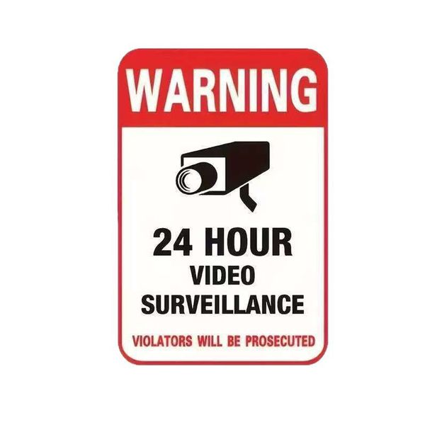 3 PCS Video Surveillance Sign 3 Pack, Video Surveillance Sign Sticker