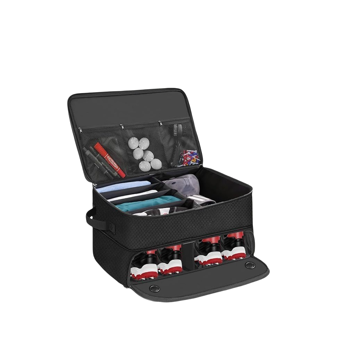 2-Layer Golf Accessory Bags Thick Padding Waterproof Polyester Travel Bags