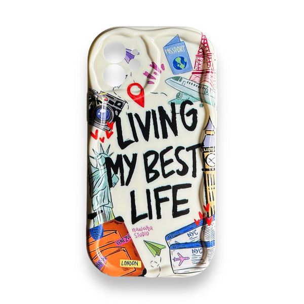 AMA Living My Best Life Silicon Protective Cover For iPhone 12 Pro Max