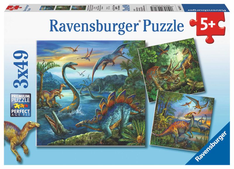 Ravensburger Dinosaur Fascination - 3 x 49 Piece Puzzles