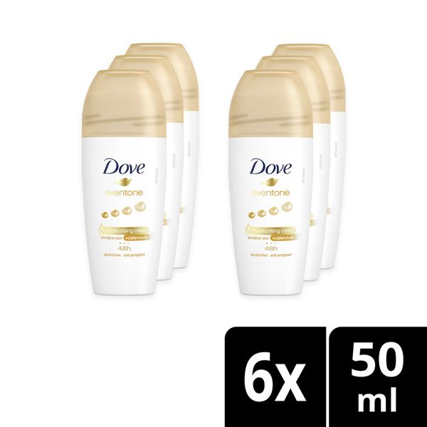 Dove Even Tone Sensitive Antiperspirant Roll-On Deodorant 6x50ml