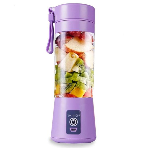 380ml Portable Blender USB Rechargeable, 6 Blades Smoothie Cup for Travel