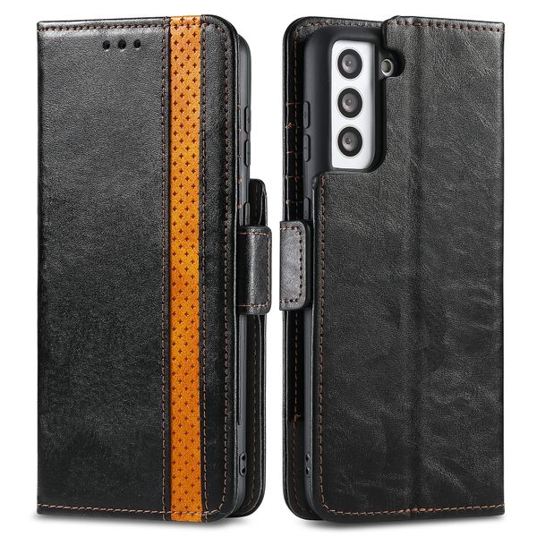 Leather Case Compatible With Samsung Galaxy S22 Flip Wallet Cover