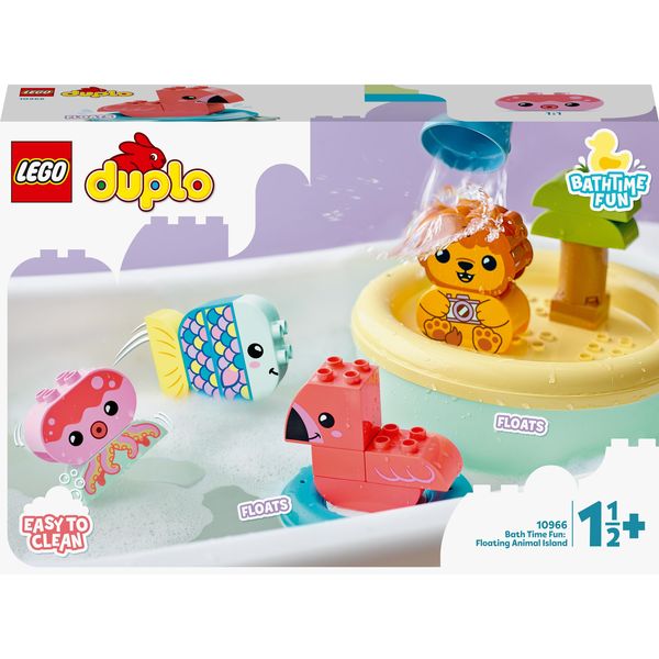 LEGO® DUPLO® My First Bath Time Fun: Floating Animal Island 10966 Building Toy Set; Educational Toys for Toddlers (20 Pieces)